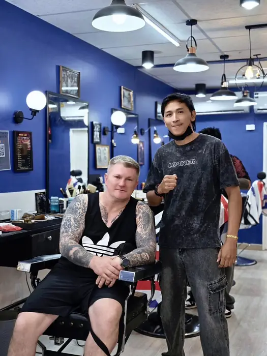 Customer haircut result at The Best Man Barbershop